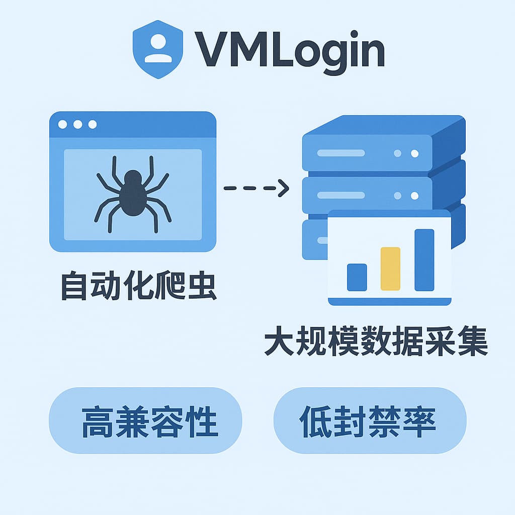 VMLogin 在自动化爬虫与大规模数据采集场景中展现出的高兼容性和低封禁率以及对企业风控体系的价值 1 611b0185 095b 402c b46f 60cd6fbfa6d7
