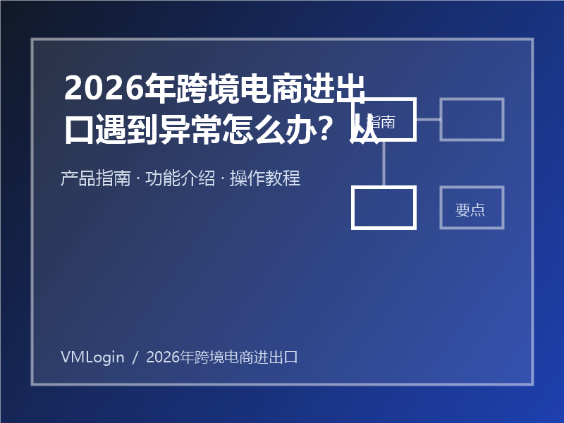 2026年跨境电商进出口
